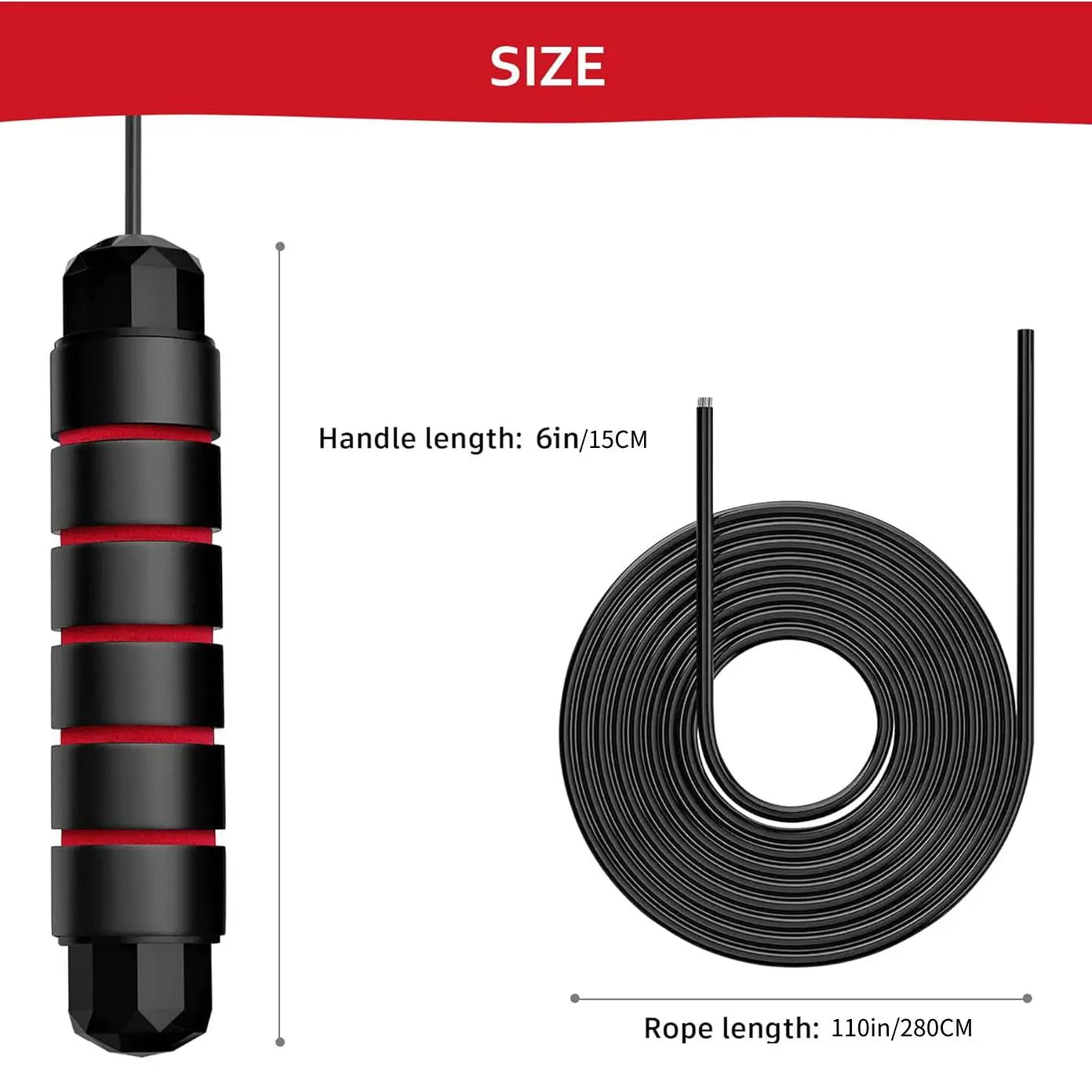 Adjustable Skipping Rope with Ball Bearing Durable Fitness Equipment for Women Men Teens Home Gym Workout