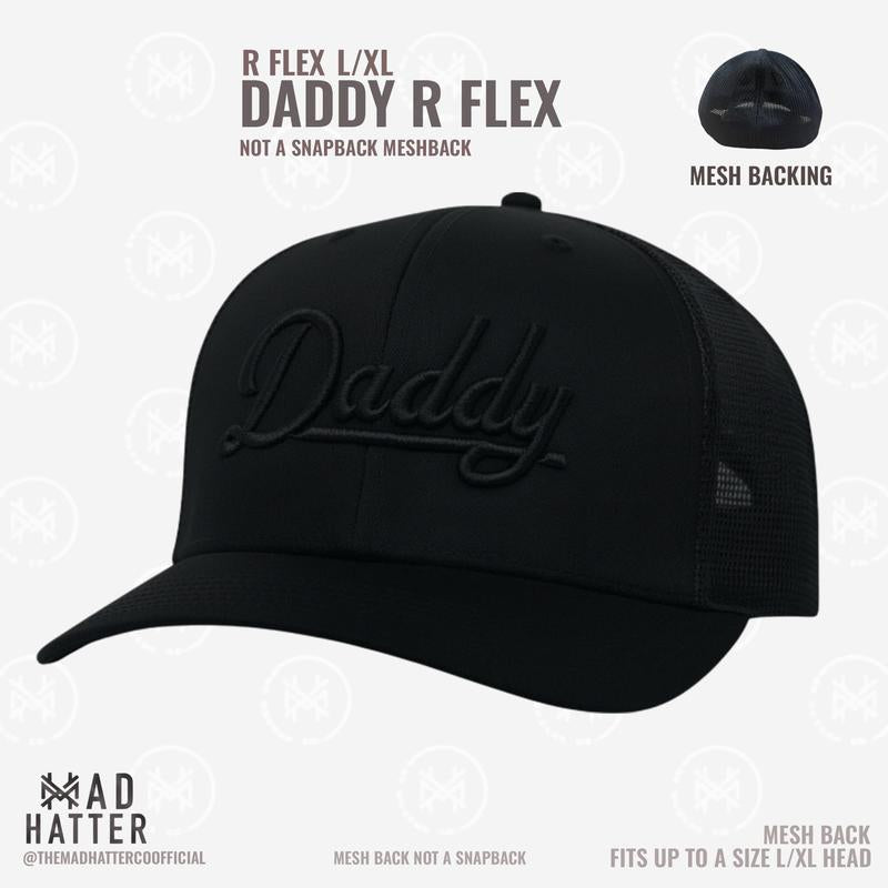 Daddy | by the Mad Hatter Co. 3D Puff Embroidery (Up to a Size 8 Head) Premium Mens Trucker Hat Gift Cap