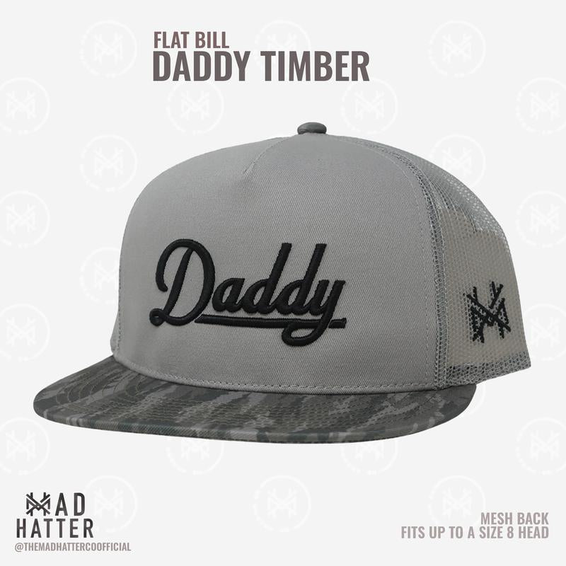 Daddy | by the Mad Hatter Co. 3D Puff Embroidery (Up to a Size 8 Head) Premium Mens Trucker Hat Gift Cap