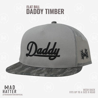 Daddy | by the Mad Hatter Co. 3D Puff Embroidery (Up to a Size 8 Head) Premium Mens Trucker Hat Gift Cap