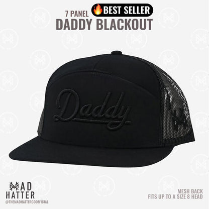Daddy | by the Mad Hatter Co. 3D Puff Embroidery (Up to a Size 8 Head) Premium Mens Trucker Hat Gift Cap