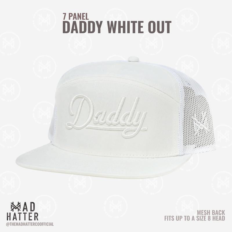 Daddy | by the Mad Hatter Co. 3D Puff Embroidery (Up to a Size 8 Head) Premium Mens Trucker Hat Gift Cap