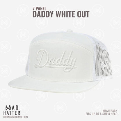 Daddy | by the Mad Hatter Co. 3D Puff Embroidery (Up to a Size 8 Head) Premium Mens Trucker Hat Gift Cap