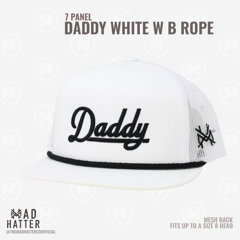 Daddy | by the Mad Hatter Co. 3D Puff Embroidery (Up to a Size 8 Head) Premium Mens Trucker Hat Gift Cap