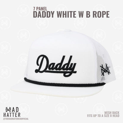 Daddy | by the Mad Hatter Co. 3D Puff Embroidery (Up to a Size 8 Head) Premium Mens Trucker Hat Gift Cap