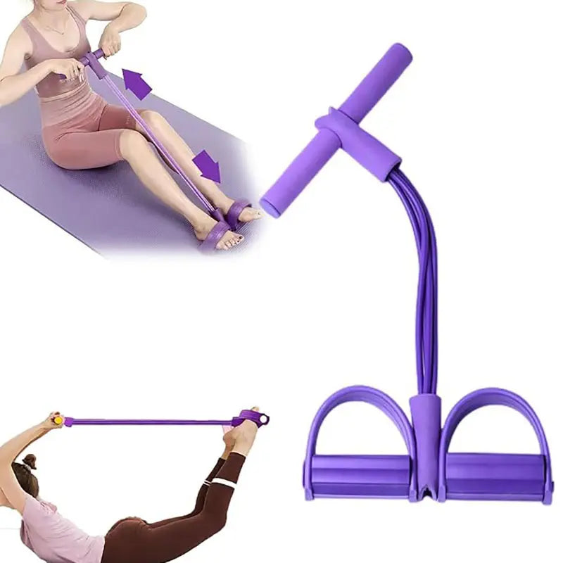 Home Gym Foot Pedal Resistance Band Puller - Portable Fitness Equipment for Leg Workouts, Core Training & Full-Body Exercise - Non-Slip Foot Pedal Puller for Strength Building