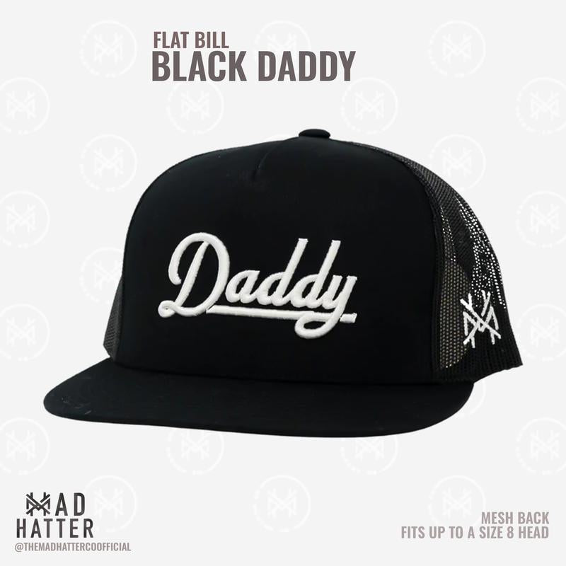 Daddy | by the Mad Hatter Co. 3D Puff Embroidery (Up to a Size 8 Head) Premium Mens Trucker Hat Gift Cap