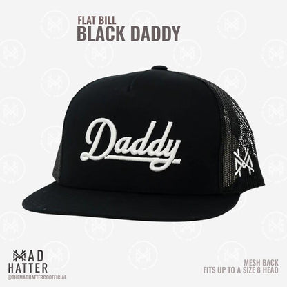 Daddy | by the Mad Hatter Co. 3D Puff Embroidery (Up to a Size 8 Head) Premium Mens Trucker Hat Gift Cap