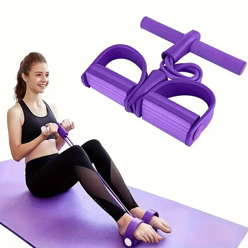 Home Gym Foot Pedal Resistance Band Puller - Portable Fitness Equipment for Leg Workouts, Core Training & Full-Body Exercise - Non-Slip Foot Pedal Puller for Strength Building