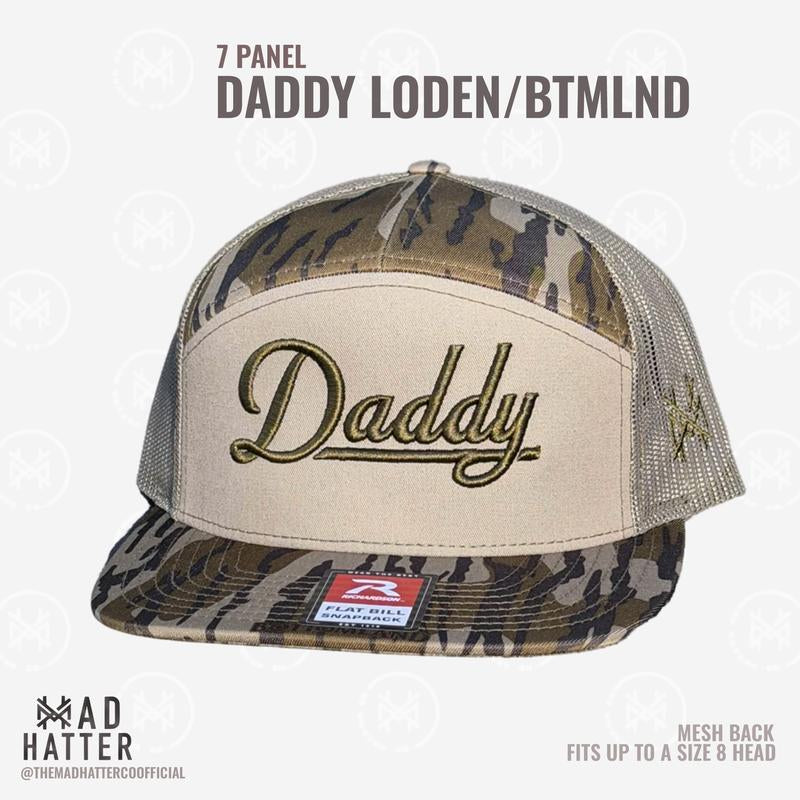 Daddy | by the Mad Hatter Co. 3D Puff Embroidery (Up to a Size 8 Head) Premium Mens Trucker Hat Gift Cap