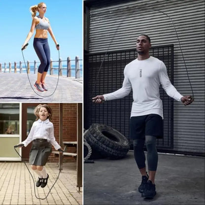 Adjustable Skipping Rope with Ball Bearing Durable Fitness Equipment for Women Men Teens Home Gym Workout