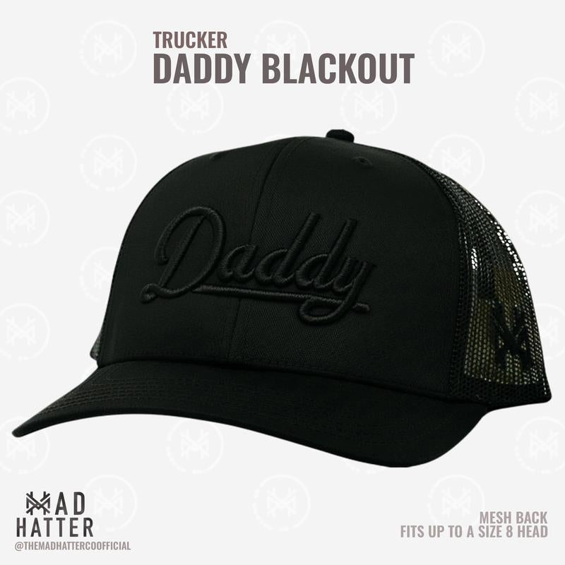 Daddy | by the Mad Hatter Co. 3D Puff Embroidery (Up to a Size 8 Head) Premium Mens Trucker Hat Gift Cap