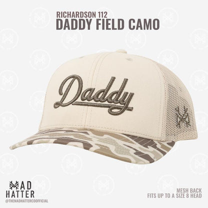 Daddy | by the Mad Hatter Co. 3D Puff Embroidery (Up to a Size 8 Head) Premium Mens Trucker Hat Gift Cap