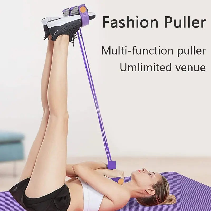 Home Gym Foot Pedal Resistance Band Puller - Portable Fitness Equipment for Leg Workouts, Core Training & Full-Body Exercise - Non-Slip Foot Pedal Puller for Strength Building